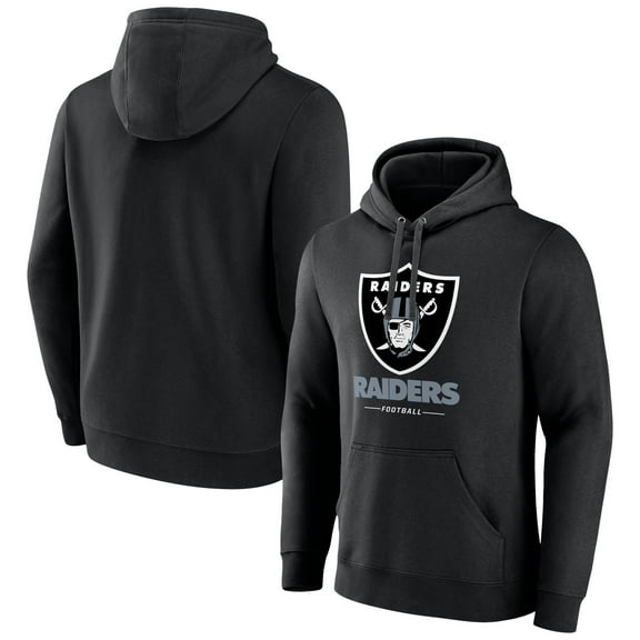 Men's Black Las Vegas Raiders Team Lockup Pullover Hoodie