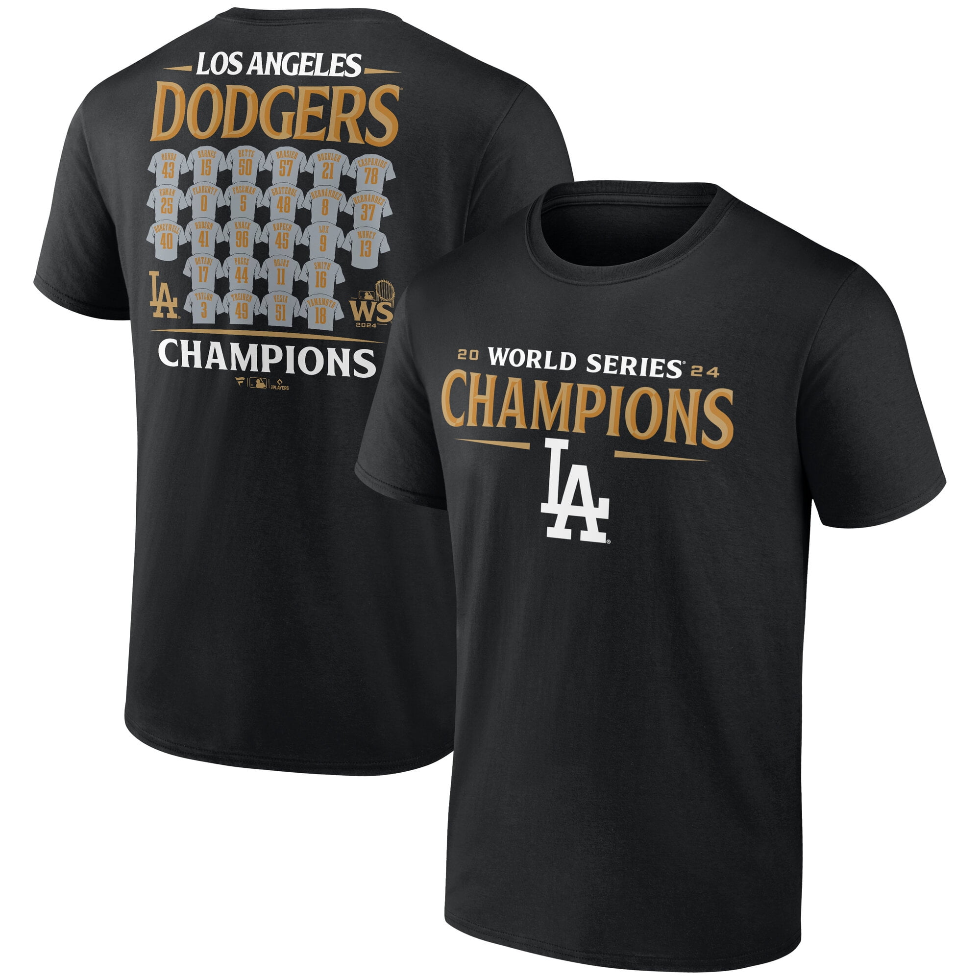 Men's Fanatics Black Los Angeles Dodgers 2024 World Series Champions