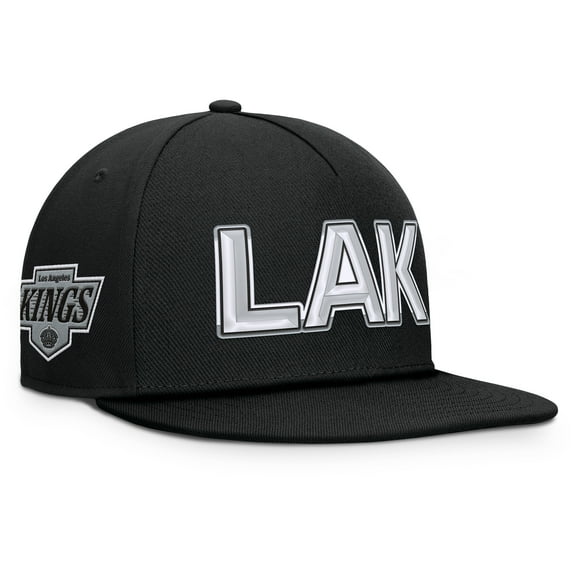 Men's Fanatics Black Los Angeles Kings Authentic Pro Rink Team Code Snapback Hat