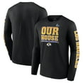 thumbnail image 1 of Men's Fanatics Black Los Angeles Rams Super Bowl LVI Champions Hometown Audible Long Sleeve T-Shirt, 1 of 5