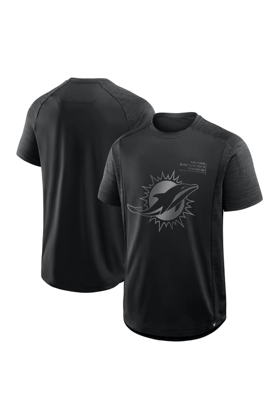 Men's Fanatics Black Miami Dolphins Deceptive Juke T-Shirt