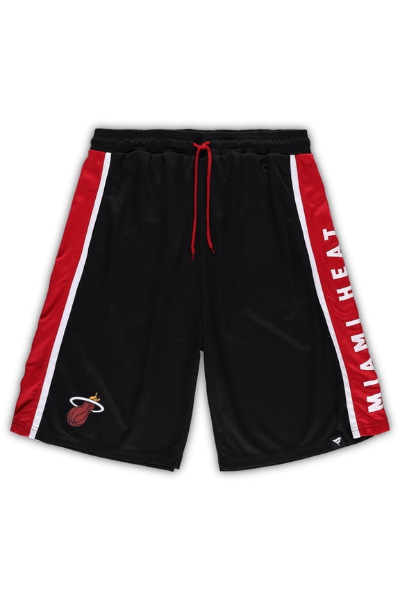 Men's Fanatics Black Miami Heat Big & Tall Referee Iconic Mesh Shorts
