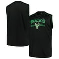thumbnail image 1 of Men's Fanatics Black Milwaukee Bucks Big & Tall Birdseye Muscle Tank Top, 1 of 3