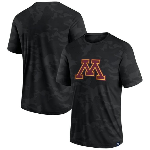 Men's Fanatics Black Minnesota Golden Gophers Camo Logo T-Shirt