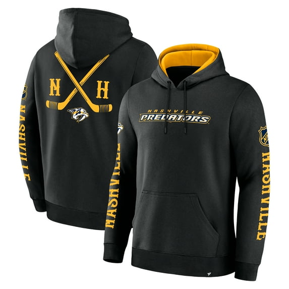 Men's Fanatics Black Nashville Predators Big City Legacy Fleece Pullover Hoodie