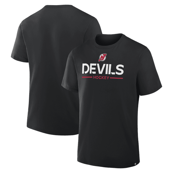 Men's Fanatics Black New Jersey Devils Authentic Pro Primary T-Shirt