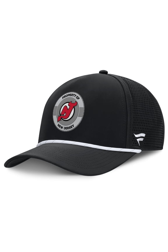 Men's Fanatics Black New Jersey Devils Authentic Pro Rink Adjustable Hat