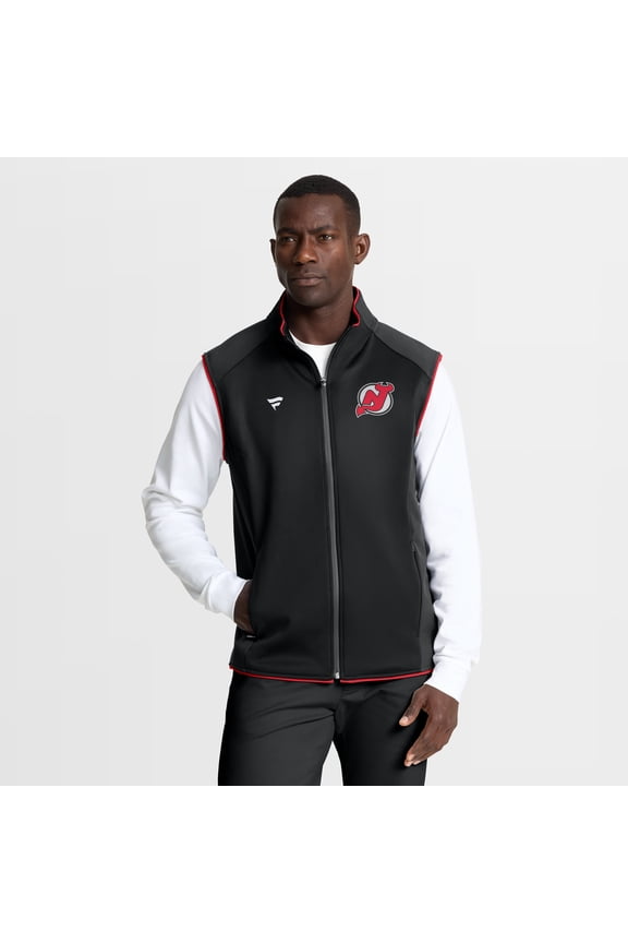 Men's Fanatics Black New Jersey Devils Authentic Pro Rink Full-Zip Vest