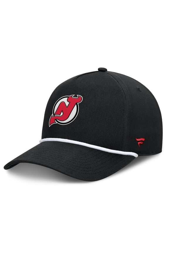 Men's Fanatics Black New Jersey Devils Authentic Pro Rink Roper A-Frame Adjustable Hat