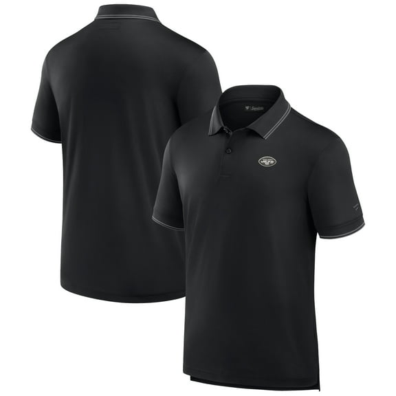 Men's Fanatics Black New York Jets Front Office Pique Polo