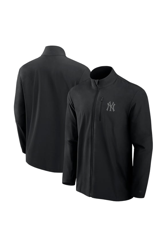 Men's Fanatics Black New York Yankees Front Office Micro Tonal Full-Zip Jacket