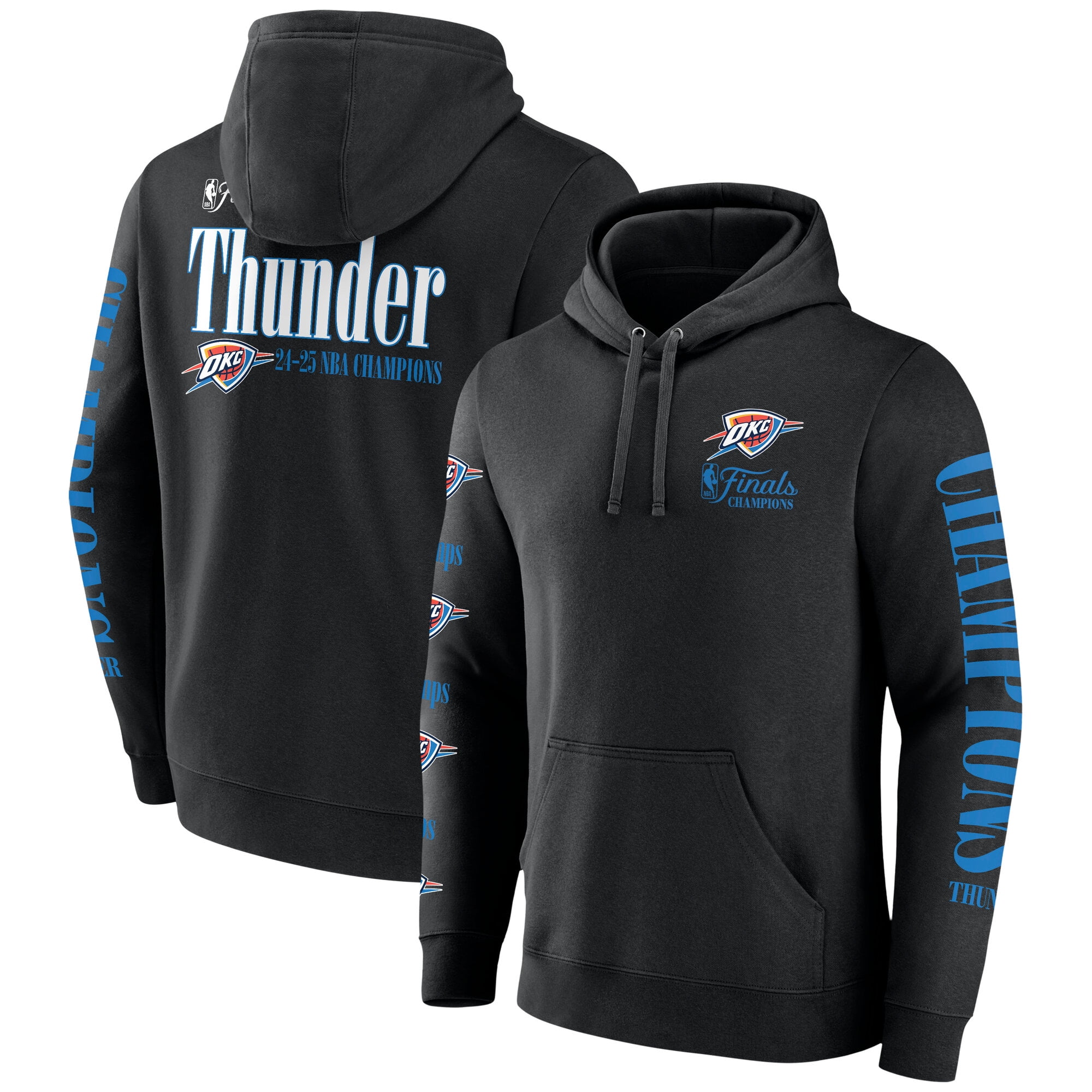 パーカー20251004 Men's Fanatics Black Oklahoma City Thunder 2025 NBA Finals