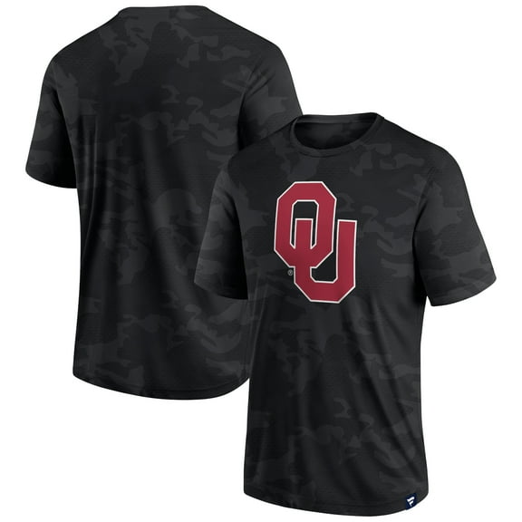 Men's Fanatics Black Oklahoma Sooners Camo Logo T-Shirt