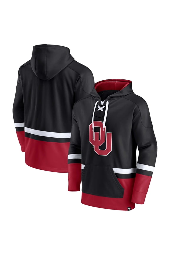 Men's Fanatics Black Oklahoma Sooners First Battle Pullover Hoodie