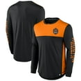 thumbnail image 1 of Men's Fanatics Black/Orange Houston Dynamo FC Striker Long Sleeve T-Shirt, 1 of 3
