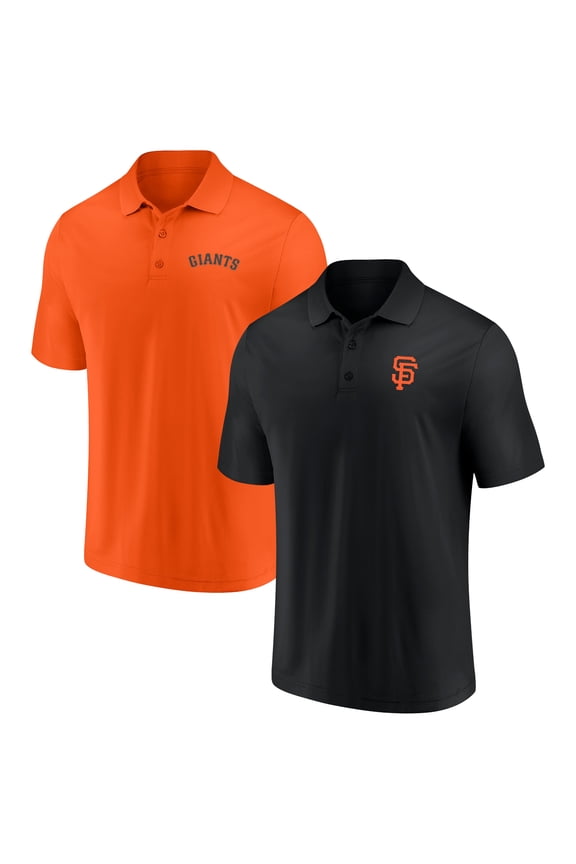 Men's Fanatics Black/Orange San Francisco Giants Dueling Logos Polo Combo Set