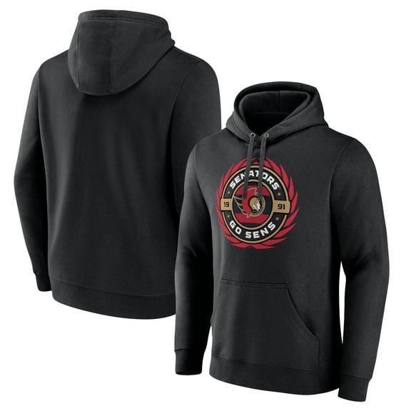 Men's Black Ottawa Senators Native Pullover Hoodie