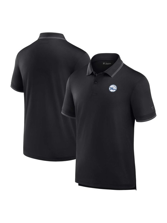 Men's Fanatics Black Philadelphia 76ers Front Office Pique Polo