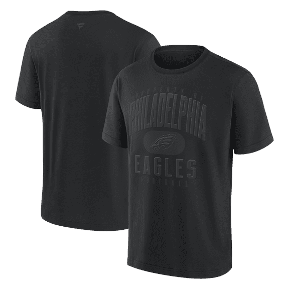 Men's Fanatics Black Philadelphia Eagles Black Out Heavyweight T-Shirt