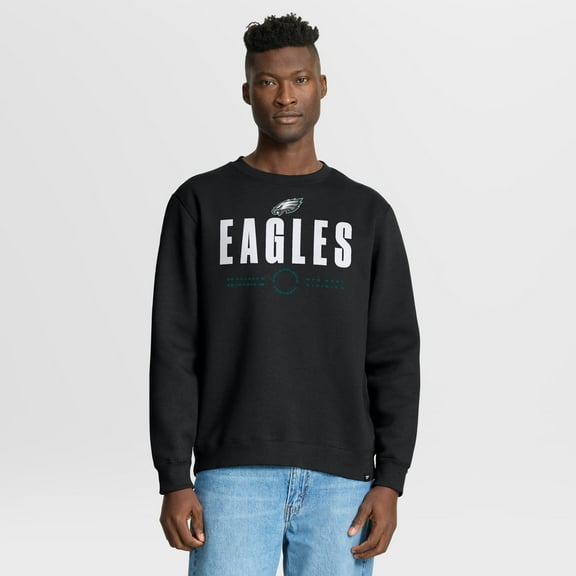 Men's Fanatics Black Philadelphia Eagles Direct Handoff Legacy Pullover Sweatshirt