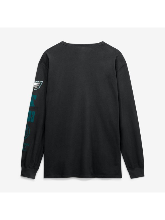 Men's Fanatics Black Philadelphia Eagles Checkdown Pass Long Sleeve T-Shirt