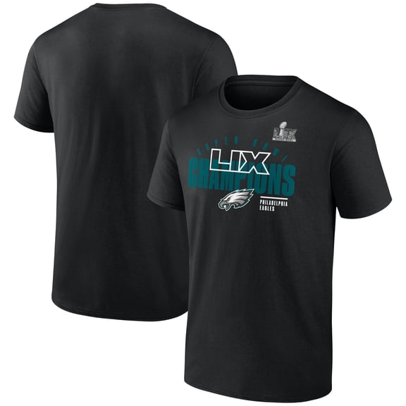 Men's Fanatics Black Philadelphia Eagles Super Bowl LIX Champions Legacy Iconic Victory T-Shirt