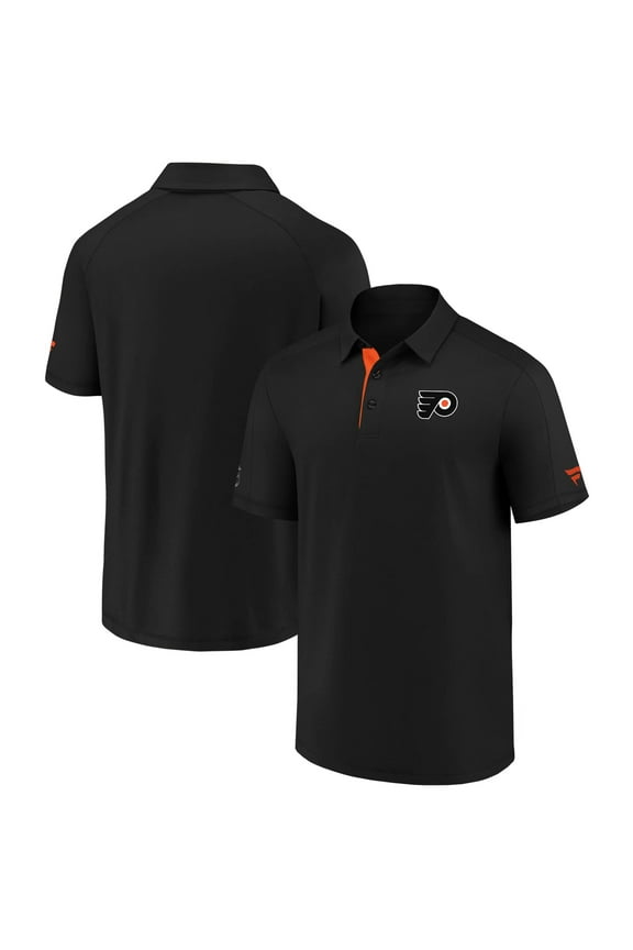Men's Fanatics Black Philadelphia Flyers Authentic Pro Locker Room Polo