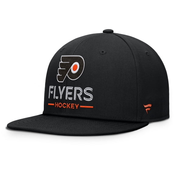 Men's Fanatics Black Philadelphia Flyers Authentic Pro Rink Lockup Snapback Hat