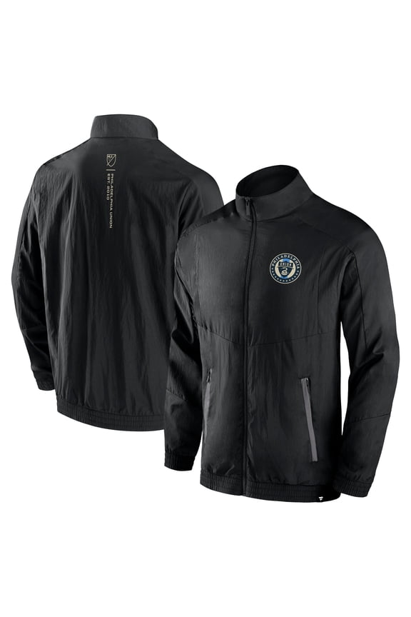 Men's Fanatics Black Philadelphia Union Header Raglan Full-Zip Jacket