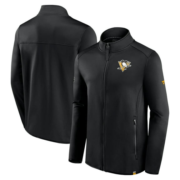 Men's Fanatics Black Pittsburgh Penguins Authentic Pro Full-Zip Jacket