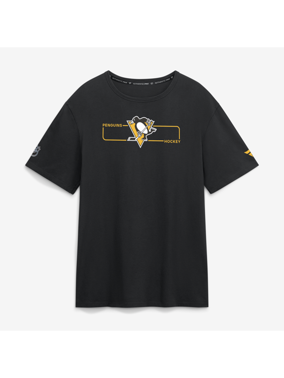 Men's Fanatics Black Pittsburgh Penguins Authentic Pro Primary Logo T-Shirt