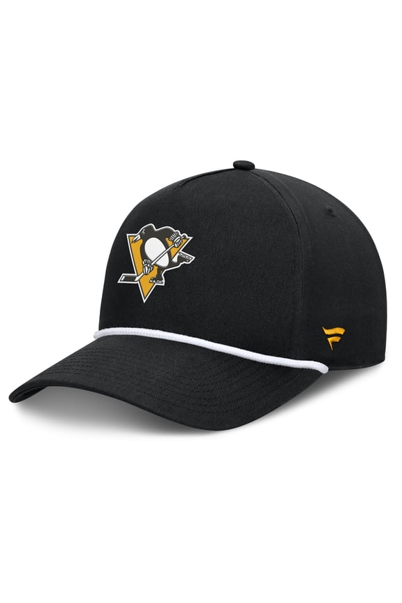 Men's Fanatics Black Pittsburgh Penguins Authentic Pro Rink Roper A-Frame Adjustable Hat