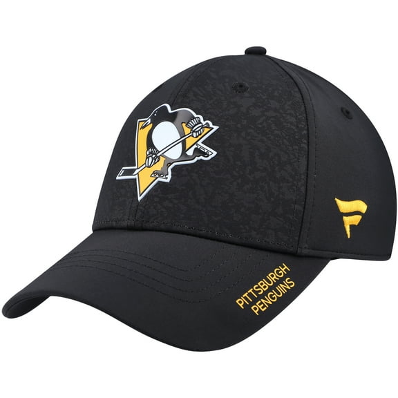 Men's-Fanatics  Black Pittsburgh Penguins Authentic Pro Rink Stretch Fit Hat