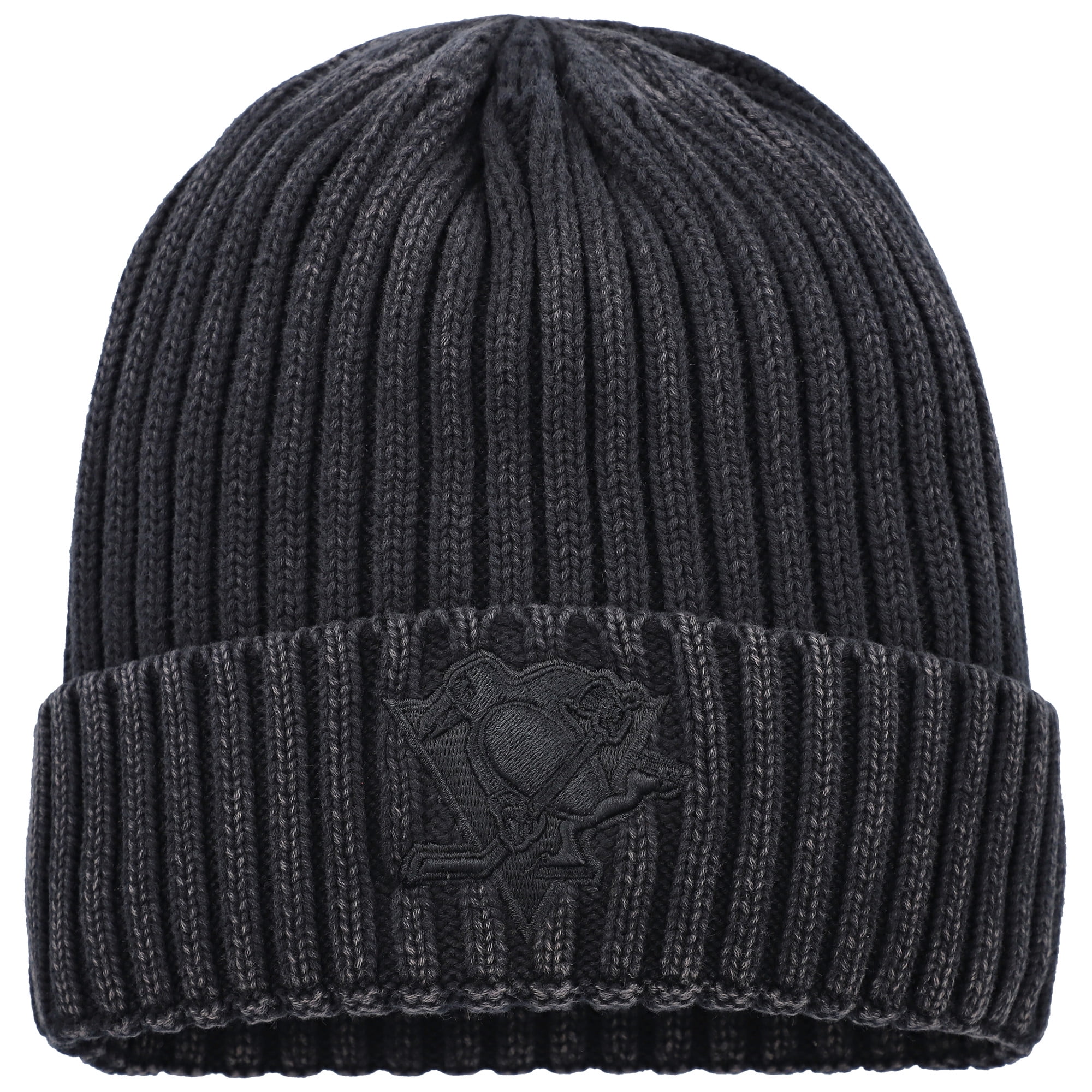 Men's Fanatics Black Pittsburgh Penguins Authentic Pro Road Cuffed Knit Hat