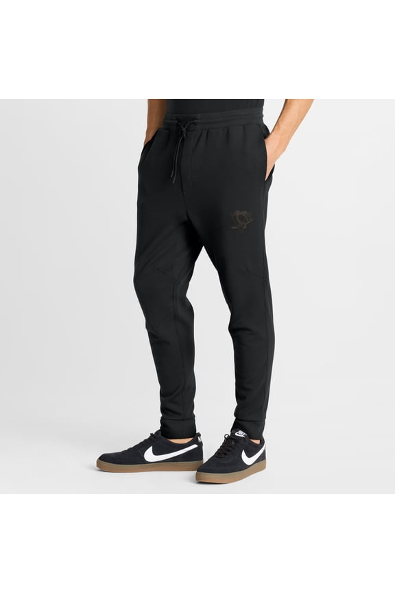 Men's Fanatics Black Pittsburgh Penguins Authentic Pro Road Tri-Blend Joggers