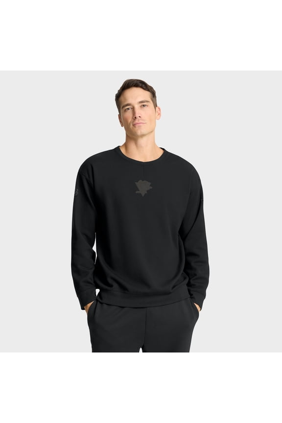 Men's Fanatics Black Pittsburgh Penguins Authentic Pro Road Tri-Blend Sweatshirt