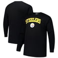 thumbnail image 1 of Men's Fanatics Black Pittsburgh Steelers Big & Tall Thermal Long Sleeve T-Shirt, 1 of 3