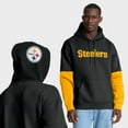 thumbnail image 1 of Men's Fanatics Black Pittsburgh Steelers Helmet Pullover Hoodie, 1 of 7