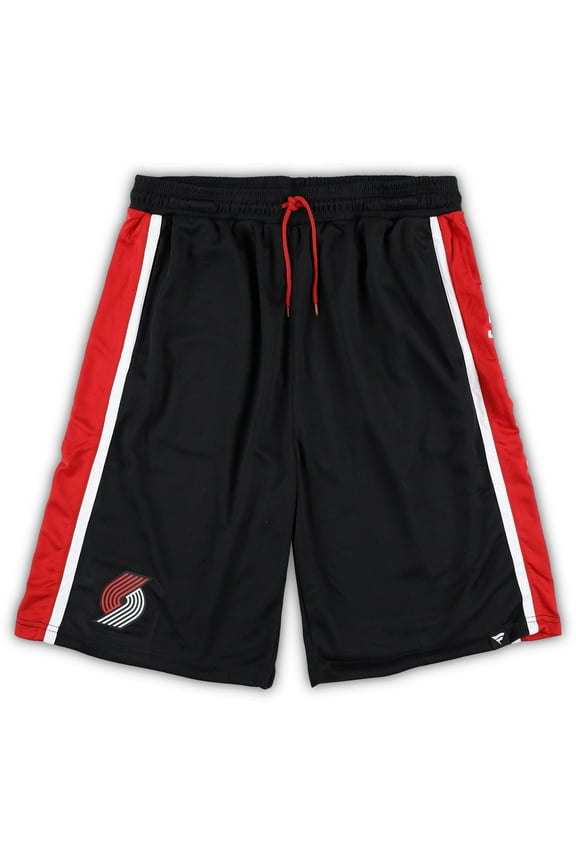 Men's Fanatics Black Portland Trail Blazers Big & Tall Referee Iconic Mesh Shorts