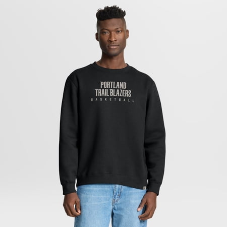 Men's Fanatics Black Portland Trail Blazers Crossover Collection Defensive Rotation Drill Premium Pullover Sweatshirt