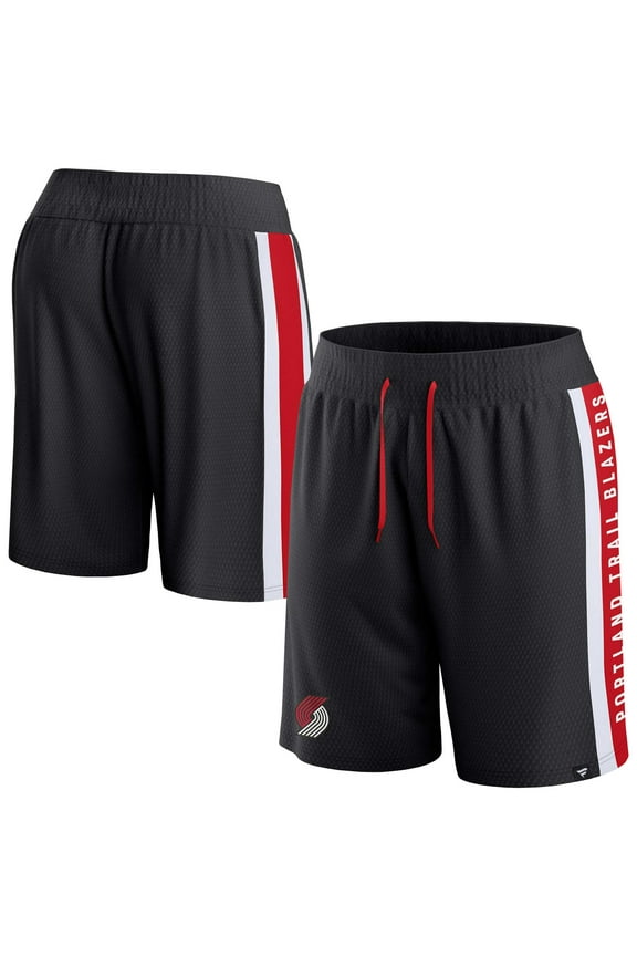 Men's Fanatics Black Portland Trail Blazers Referee Iconic Mesh Shorts
