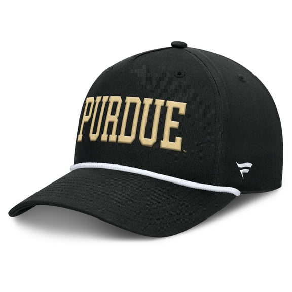 Men's Fanatics Black Purdue Boilermakers Foul Ball Rope Adjustable Hat