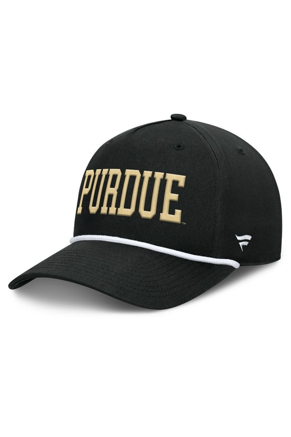 Men's Fanatics  Black Purdue Boilermakers Foul Ball Rope Adjustable Hat