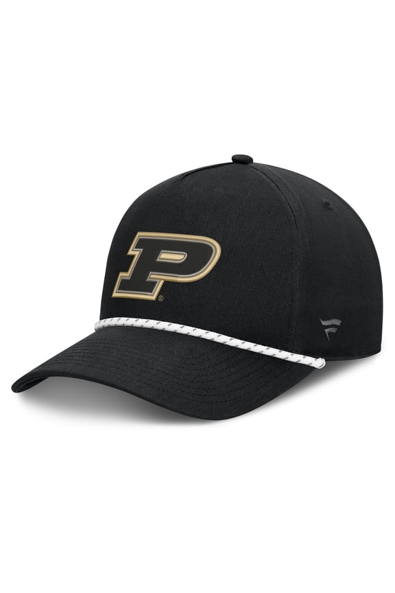 Men's Fanatics  Black Purdue Boilermakers Undertone Rope Adjustable Hat