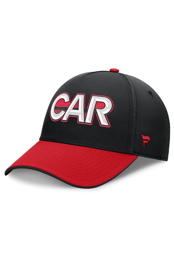 Men's Fanatics Black/Red Carolina Hurricanes Authentic Pro Rink Team Code Flex Hat