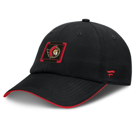 Men's Fanatics Black/Red Ottawa Senators Authentic Pro Ripstop Adjustable Hat