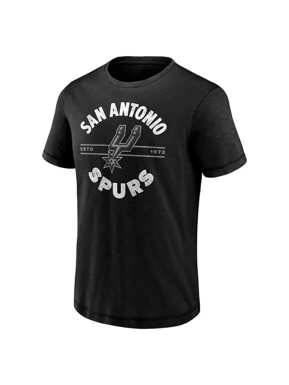 Men's Fanatics Black San Antonio Spurs Established Slub T-Shirt