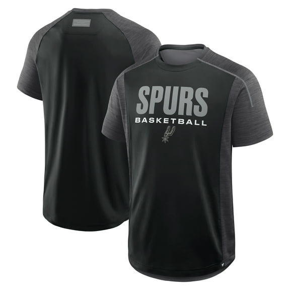 Men's Fanatics Black San Antonio Spurs Inbound Pass Play Practice T-Shirt