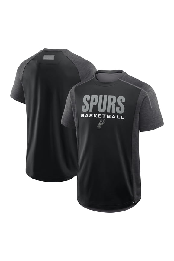 Men's Fanatics Black San Antonio Spurs Inbound Pass Play Practice T-Shirt