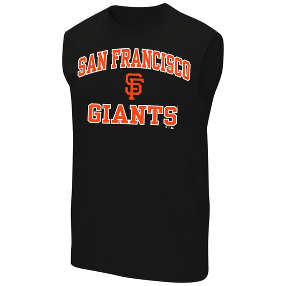 Men's Fanatics  Black San Francisco Giants Big & Tall Heart & Soul Muscle Tank Top